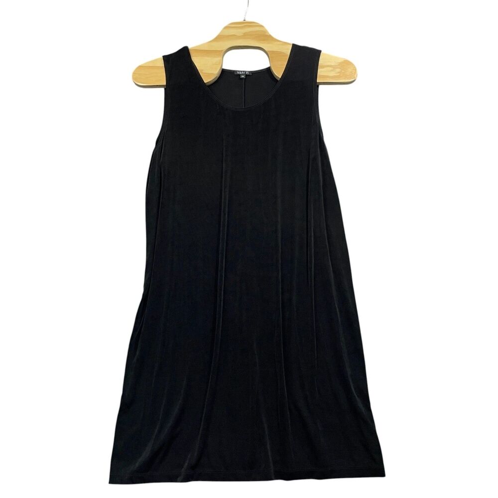 Vikki Vi 3X Black Sleeveless Dress  Acetate / Spandex Blend‎